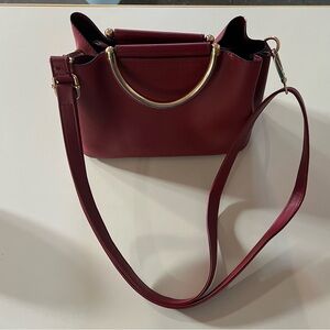 Elegant Burgundy Handbag